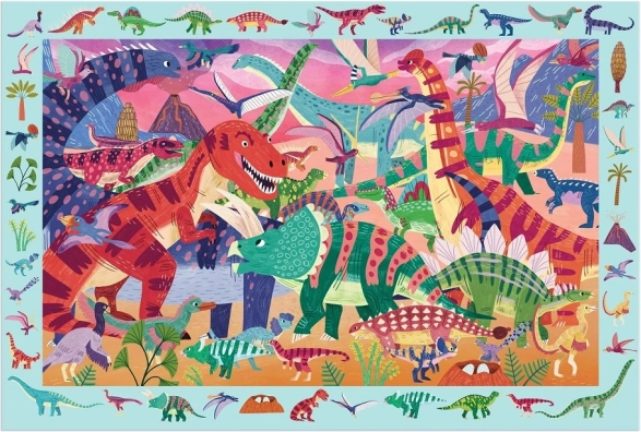 Puzzle Dinozauri Majestuoși 64 piese
