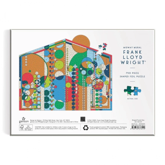 Puzzle în formă de folie murală Frank Lloyd Wright 750 piese