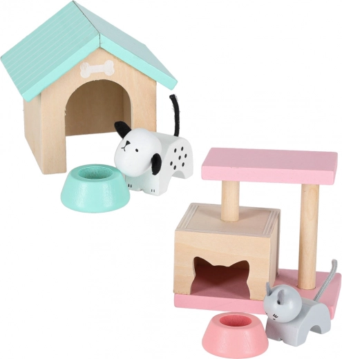 Hotel pentru animale: cățeluș și pisicuță