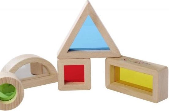 Cuburi senzoriale Montessori EICHHORN, 5 piese, lemn de fag