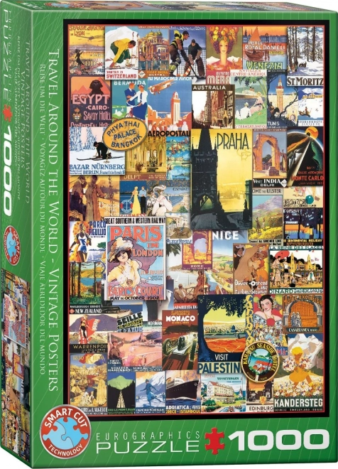 Puzzle Eurographics afișe de călătorie 1000 piese