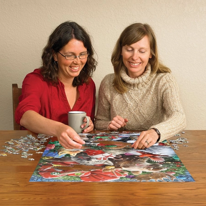 Puzzle de familie sărbători prietenoase 350 de piese