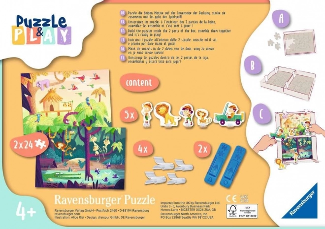 Puzzle și joc: Aventuri în junglă RAVENSBURGER