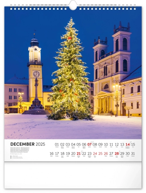 Calendar de perete monumentele Slovaciei 2025