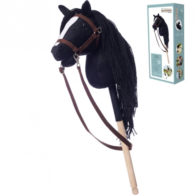 Cal pe băț Hobby Horse negru