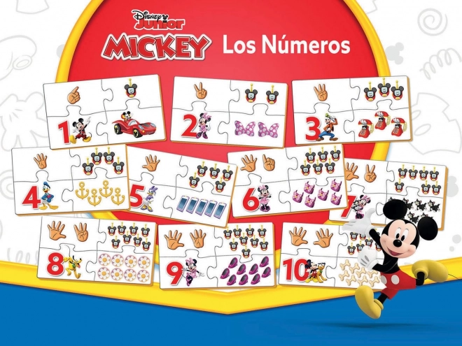 Puzzle educativ cu Mickey și prietenii: Numărare