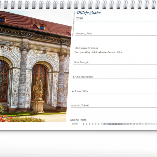 Calendar de birou Praga 2026