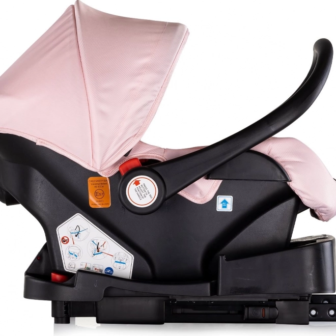 Scaun auto pentru copii Chipolino Aura i-Size bezea roz