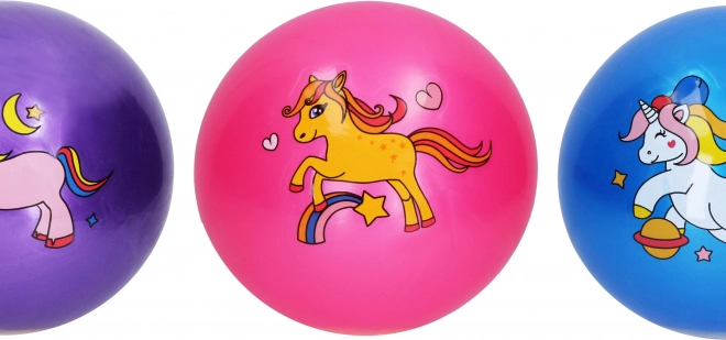 Minge din cauciuc cu unicorn 22 cm