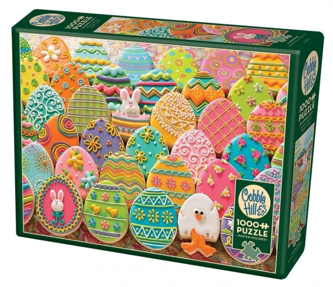 Puzzle ouă de turtă dulce de Paște Cobble Hill 1000 piese