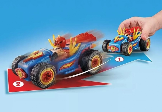 Set playmobil wrestling cu figurine și kart