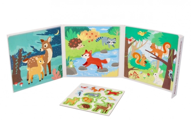 Puzzle magnetice animale din pădure