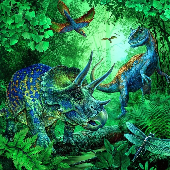 Puzzle Fascinace Dinozauri 3x49 piese