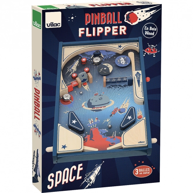 joc de pinball din lemn vilac spațiul cosmic