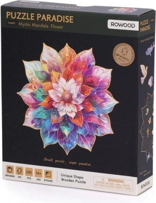 Puzzle de lemn Mandala Florală