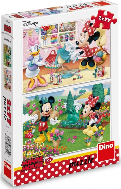 Puzzle Minnie Harnică 2x77 Piese