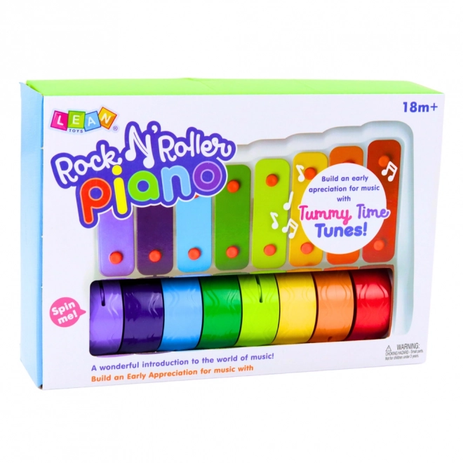 Rock N' Roller pian pentru copii - roată colorată rotativă
