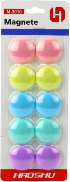 Set de magneți colorați, 10 seturi, 3 cm