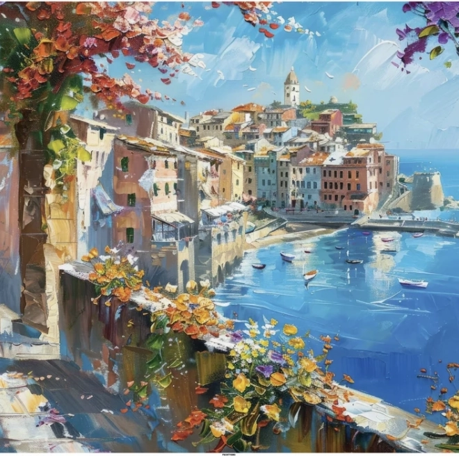 Puzzle Oraș Mediteranean 1000 de Piese