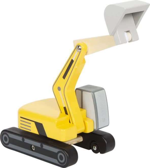 Excavator din lemn cu șenile Small Foot