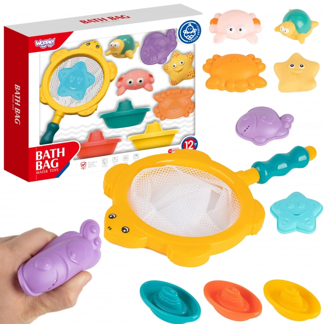 Set de baie cu animale marine și bărci Woopie