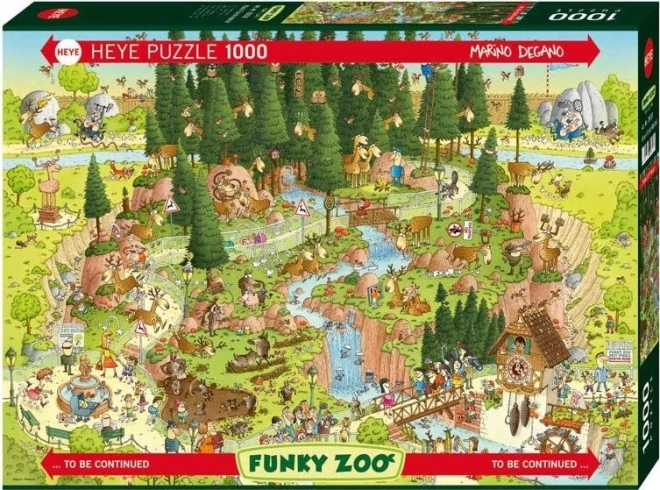 Puzzle Heye zoo nebună: expoziția pădurea neagră 1000 piese