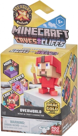 Treasure X Minecraft Caves & Cliffs Overworld set interactiv cu figură și comoară