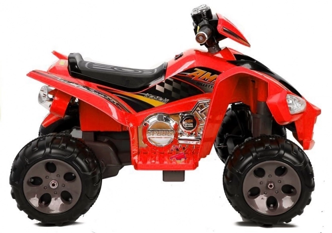 Quad electric cu roți mari roșu