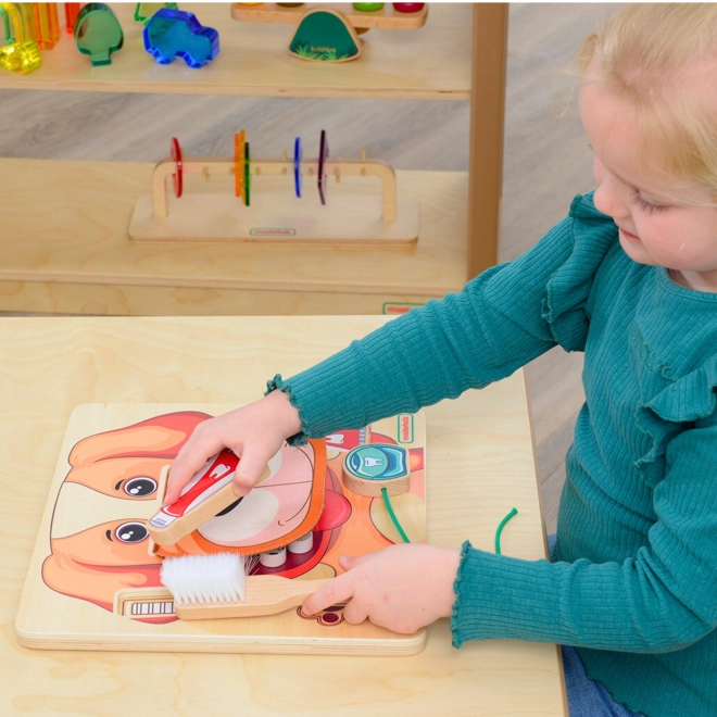 Masterkidz învățarea igienei orale cu cățelușul - tablă educațională Montessori