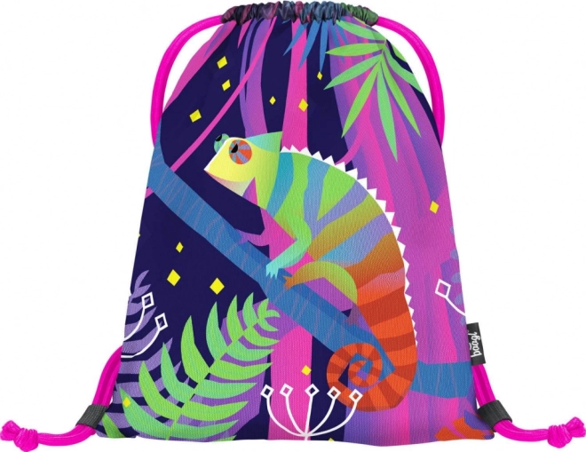 Set școlar Ergo Chameleon: ghiozdan, penar, săculeț