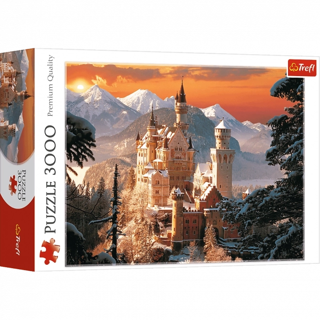 Puzzle Trefl 3000 de piese - Castelul Neuschwanstein în iarnă