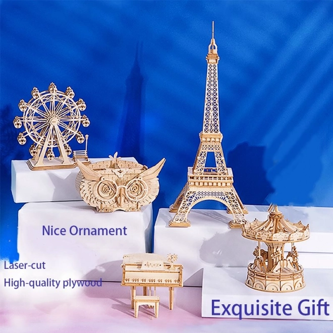 Puzzle 3D din lemn Turnul Eiffel