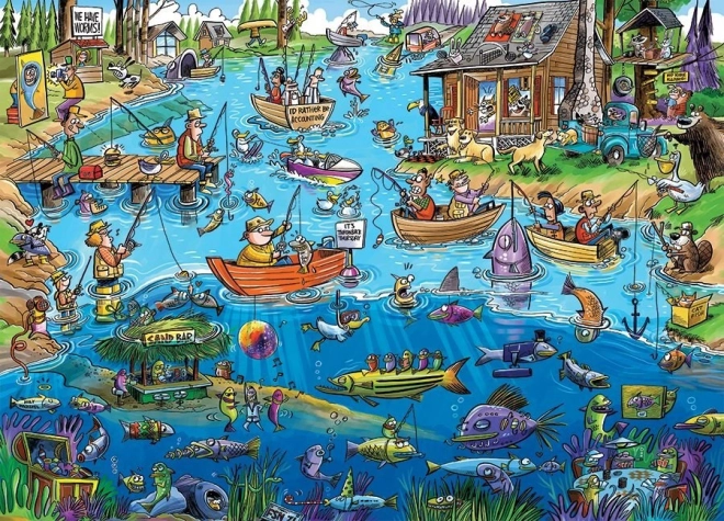 Puzzle Cobb Hill DoodleTown: La pescuit 1000 piese