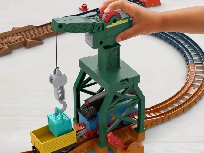 Set complet locomotive Thomas și prietenii cu macara