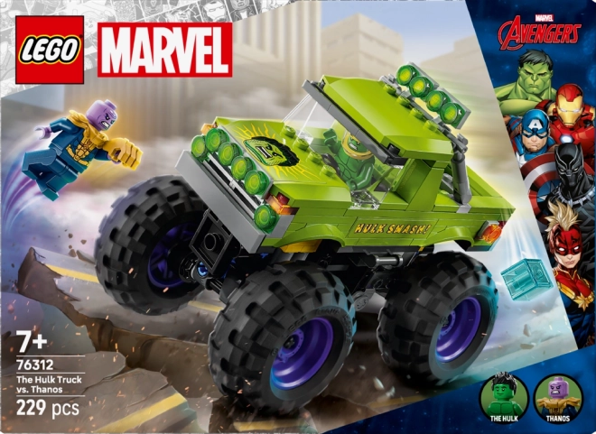 Lego Marvel camionul lui Hulk vs Thanos