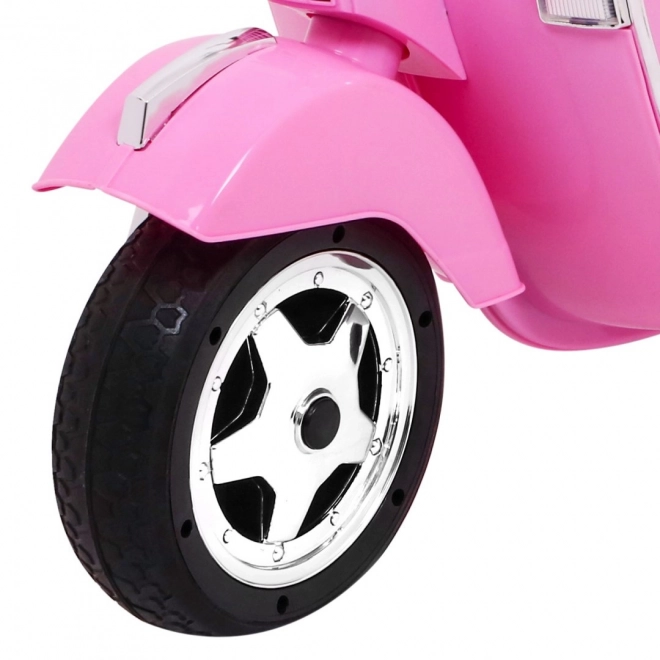 Scuter electric Vespa pentru copii roz