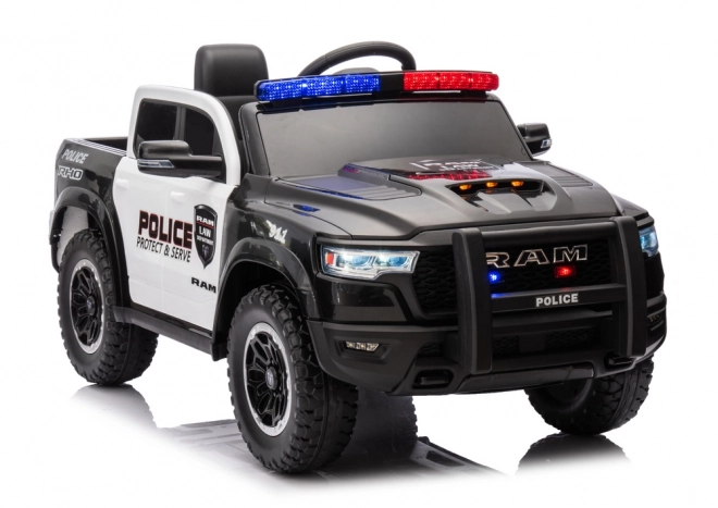 Mașină Electrică pentru Copii Dodge Ram Poliție Negru