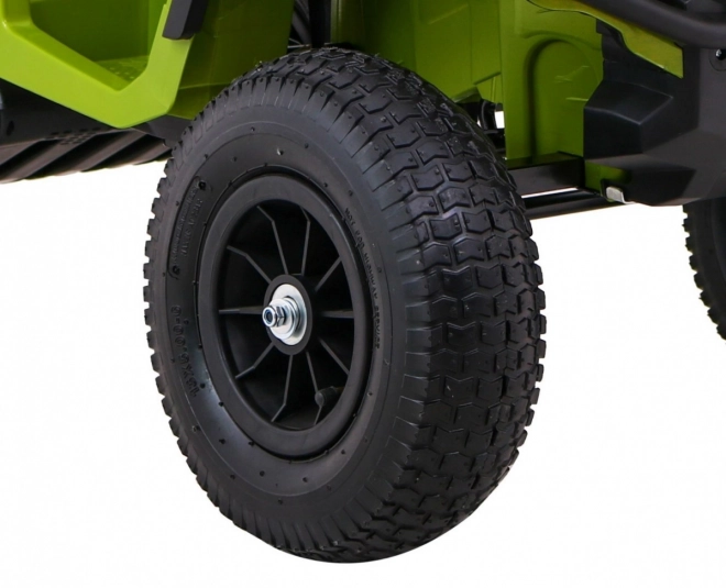 ATV Quad Aer Verde + roți gonflabile + radio MP3 + pornire lentă