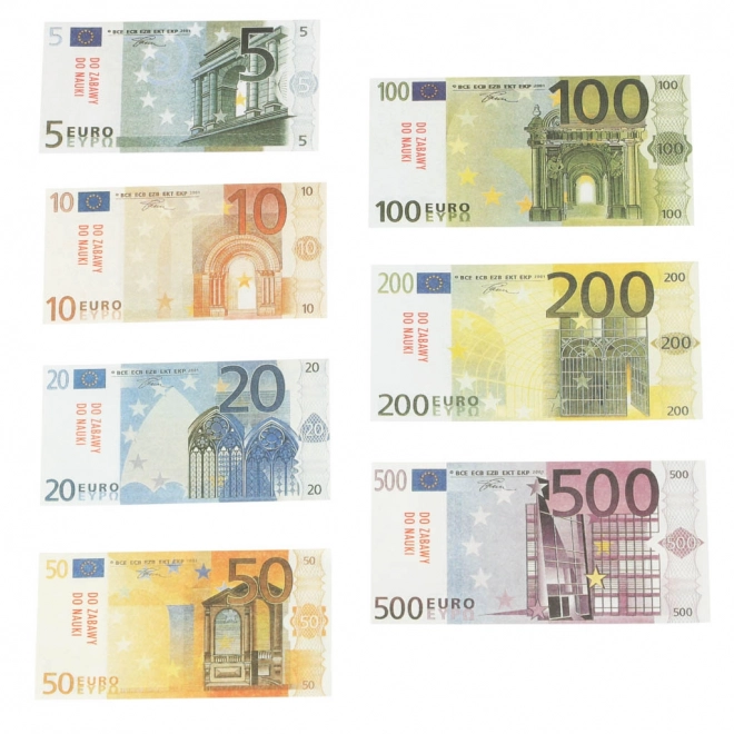 Set bancnote colorate euro pentru copii