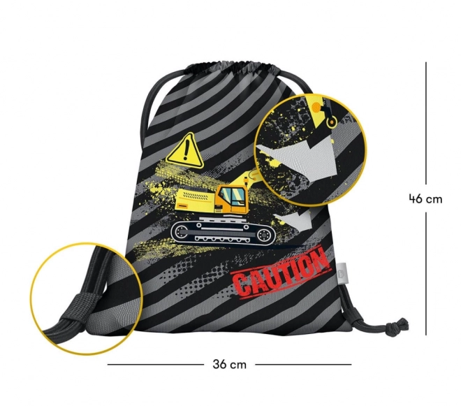 Sac de sport cu model de excavator BAAGL