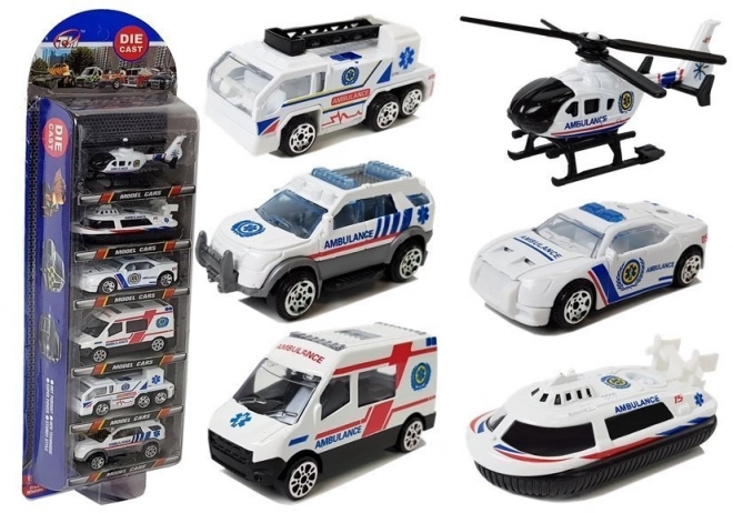 Set ambulanță vehicule scara 1:64