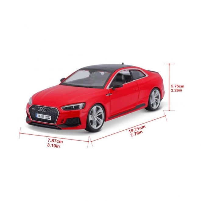 Model metalic Audi RS 5 Coupe roșu 1:24