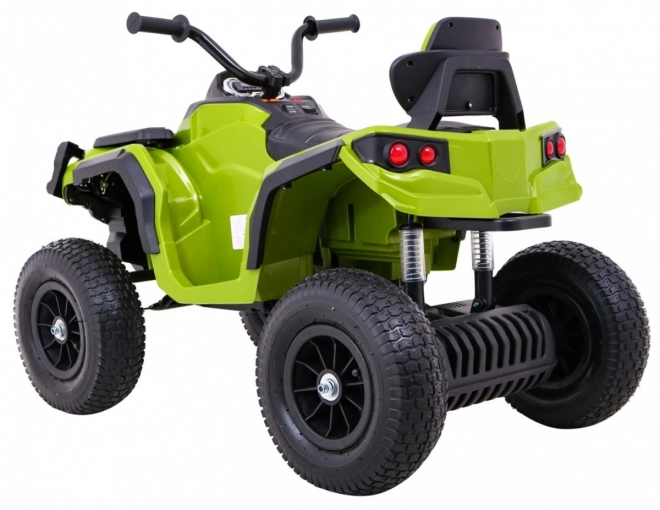 ATV Quad Aer Verde + roți gonflabile + radio MP3 + pornire lentă