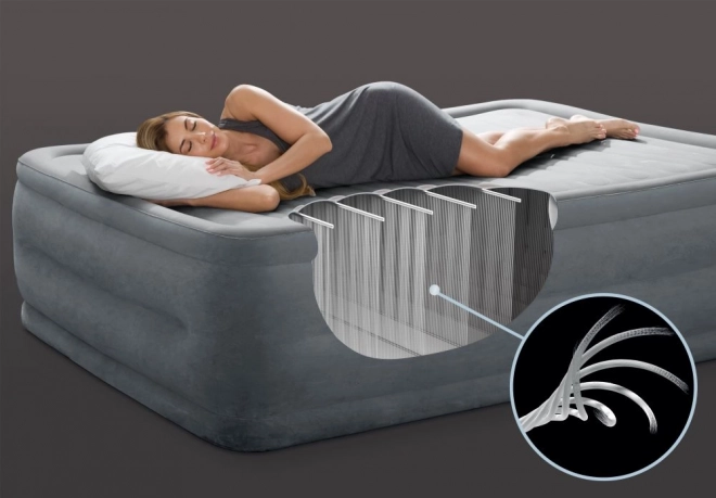 Saltea gonflabilă dublă cu pompă electrică 203 × 152 × 56 cm INTEX