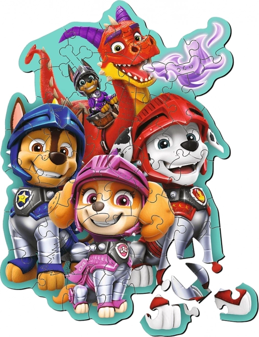 Puzzle din lemn Tlapková patrola: Rescue Knights 50 de piese