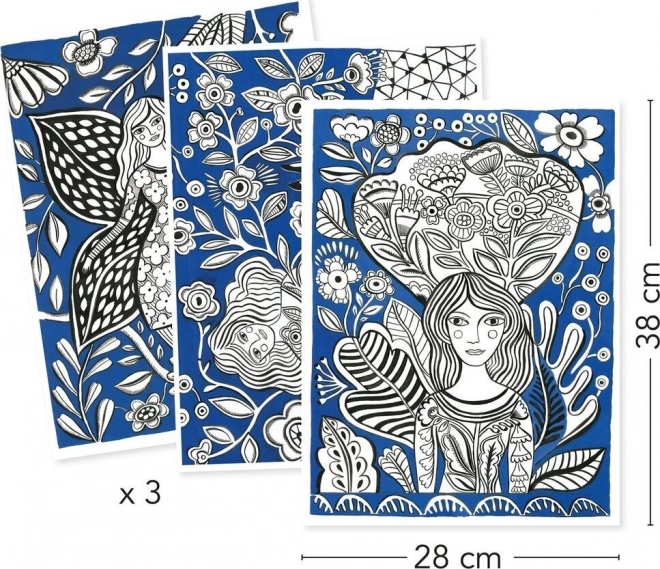 Trei postere mari pentru colorat