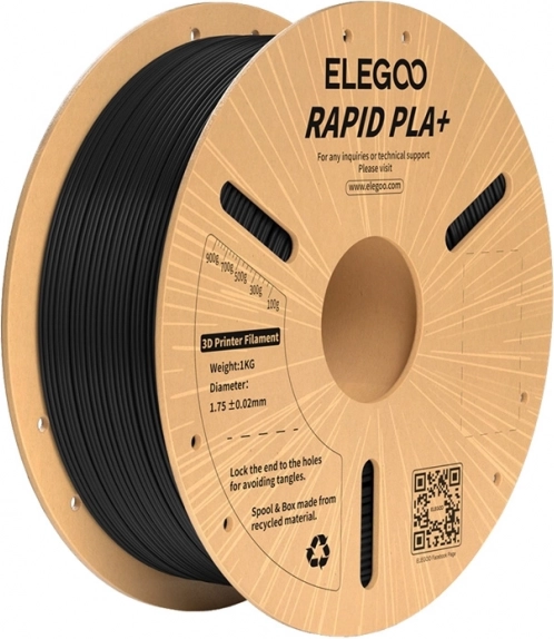 Filament pentru imprimare 3D ELEGOO Rapid PLA+ negru