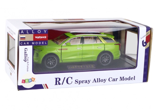 Model de mașină RC din aluminiu 1:24 verde