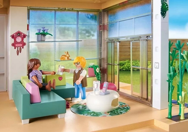 Set figurine Casa cu grădină de iarnă Playmobil