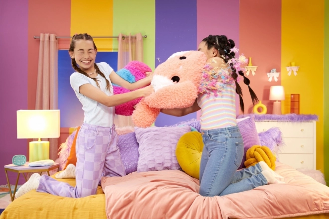 Pernă Fluffie Stuffiez Pillow Fight, curcubeu